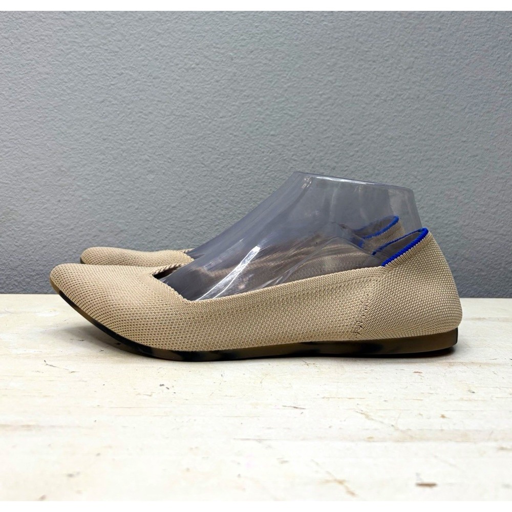 Rothy's Beige Knitted Pointed Toe Flats 7.5